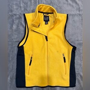 GAP Bright Yellow‎ and Black Fleece Vest
